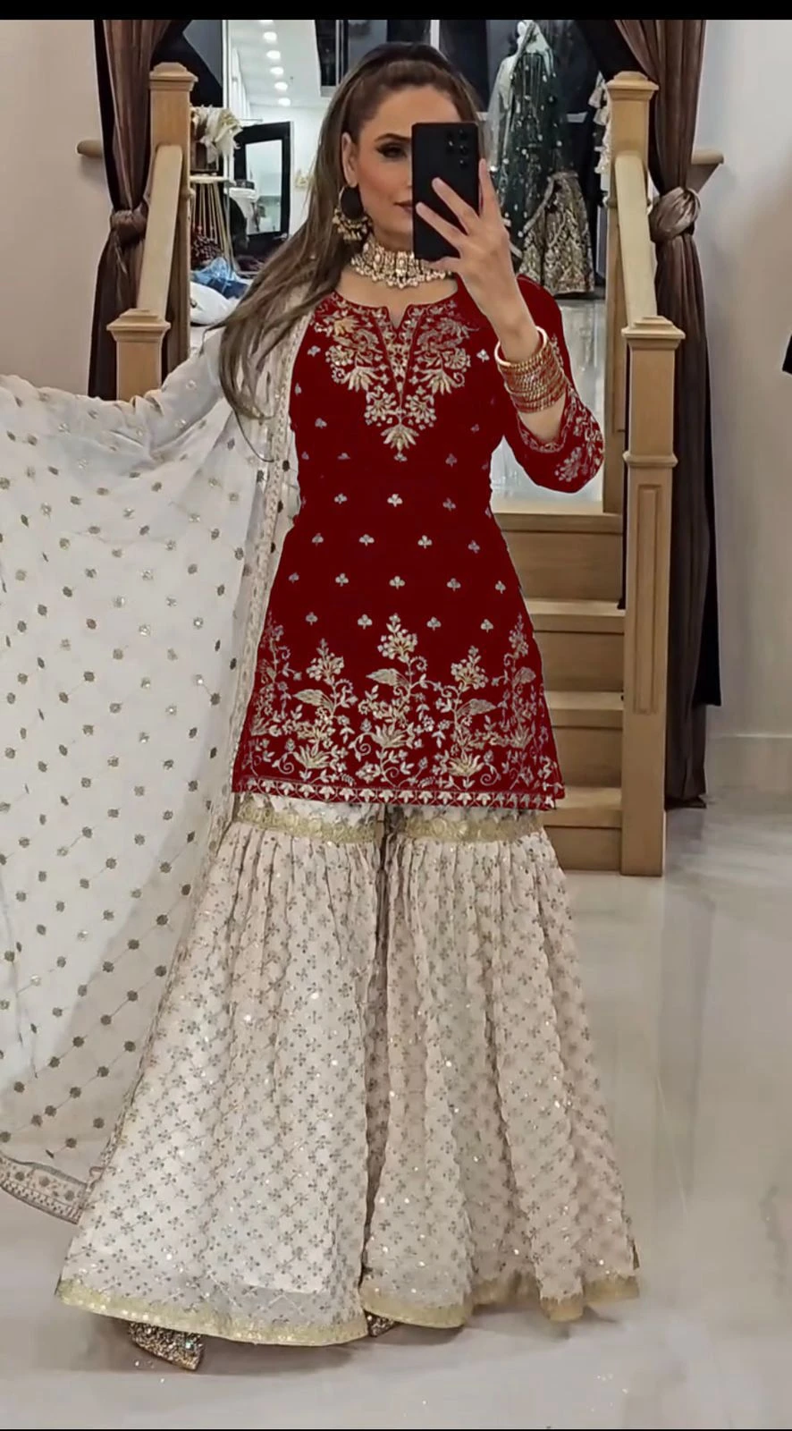 Designer Fox Georgette Palazzo Set