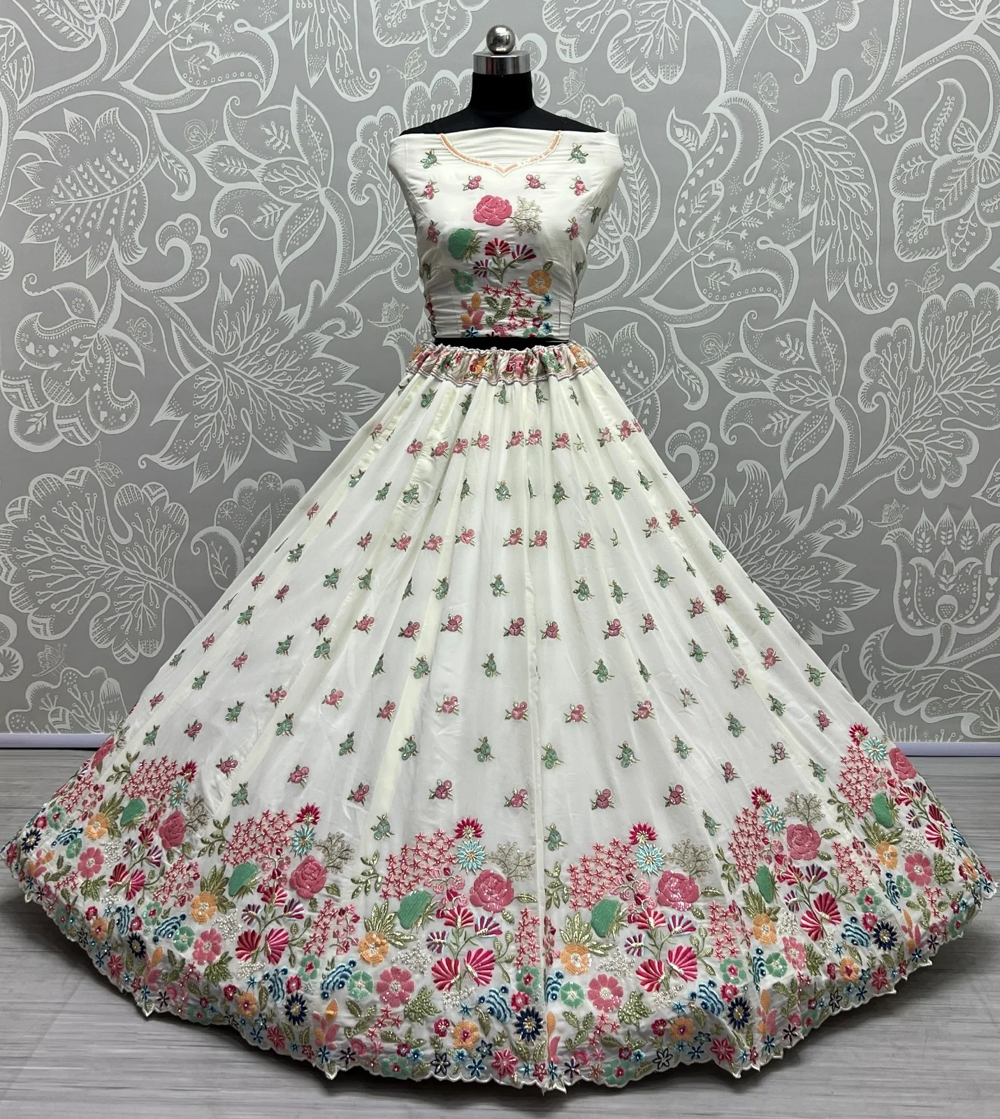 Designer Georgette Embroidered Lehenga Choli 2403 Collection