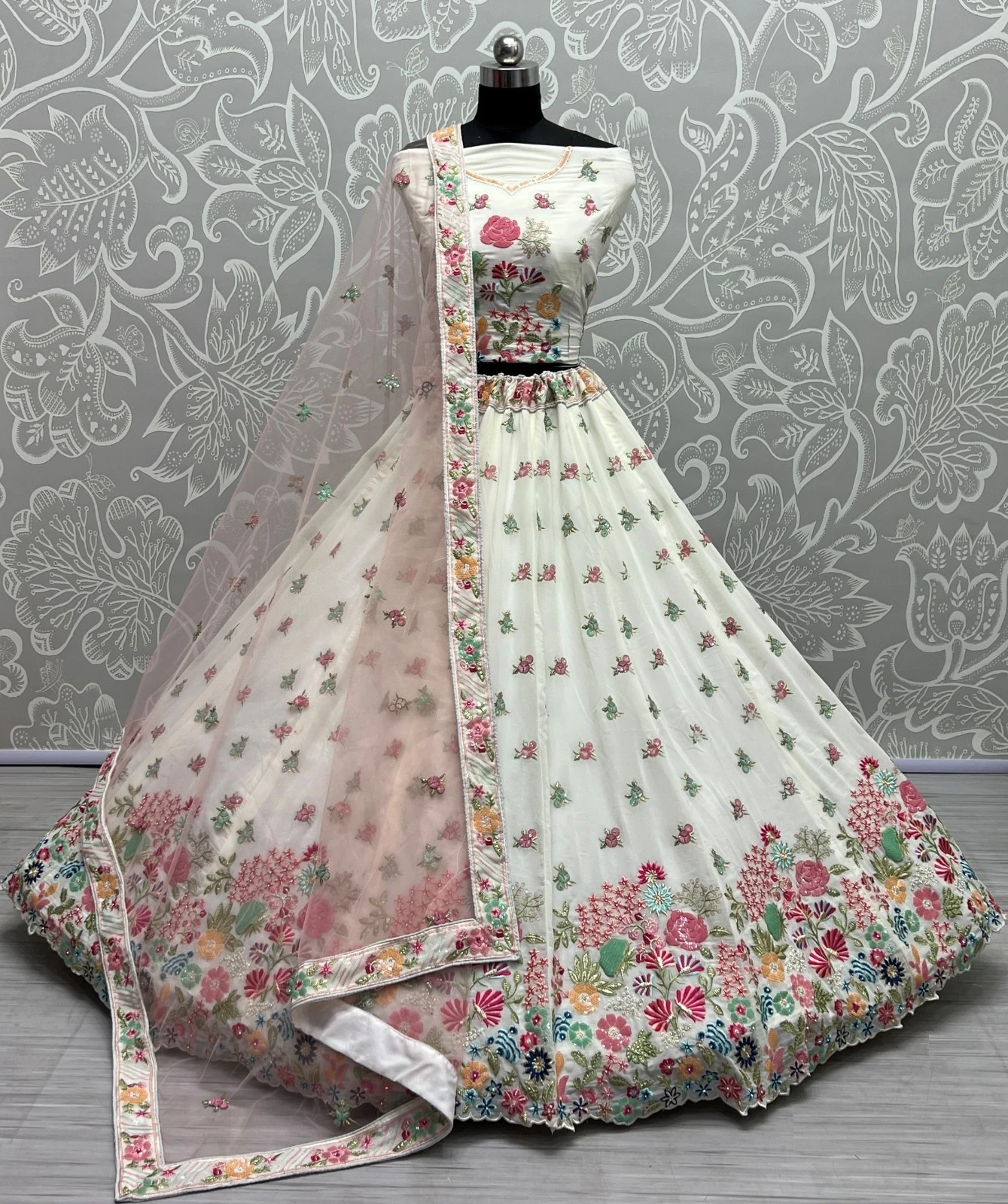 Designer Georgette Embroidered Lehenga Choli 2403 Collection