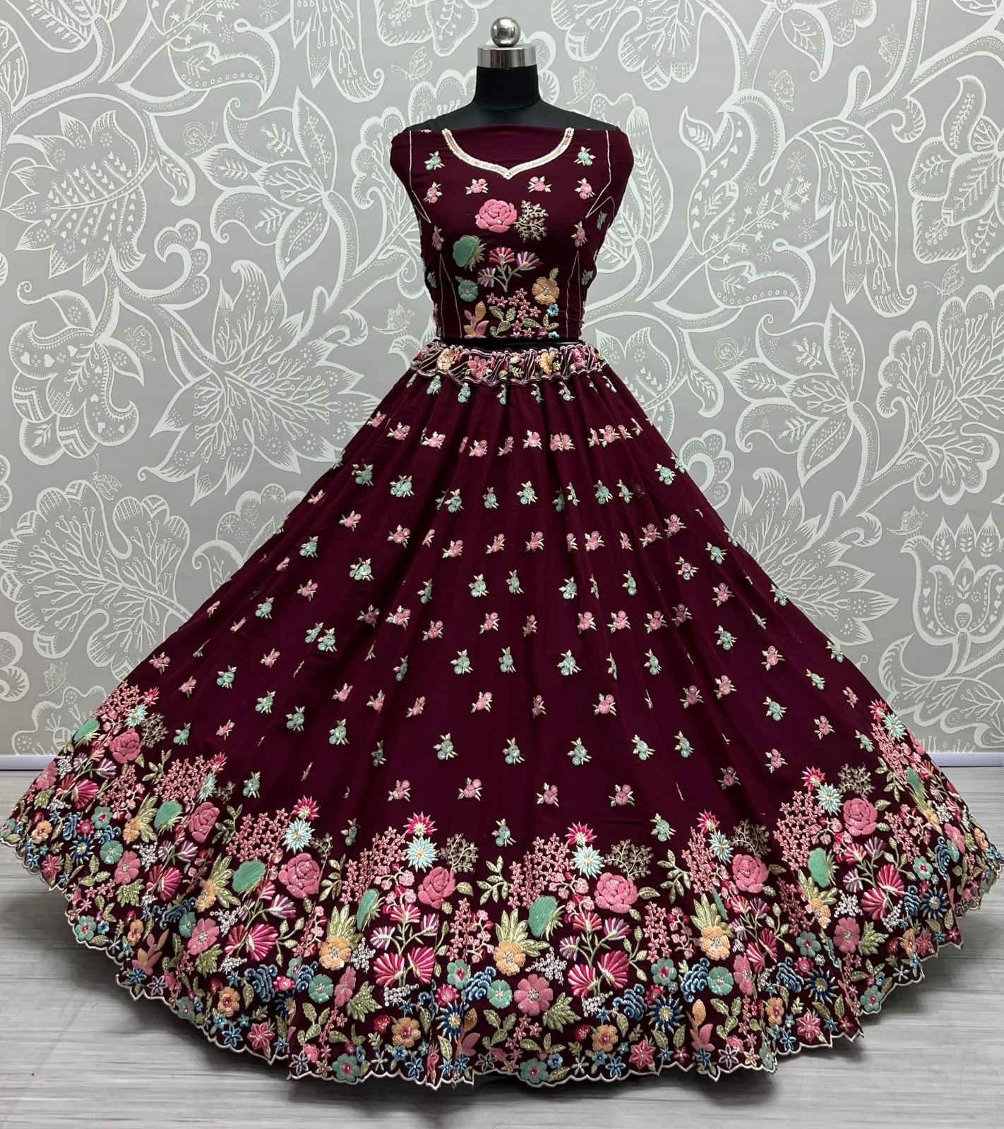 Designer Georgette Embroidered Lehenga Choli 2406 Collection