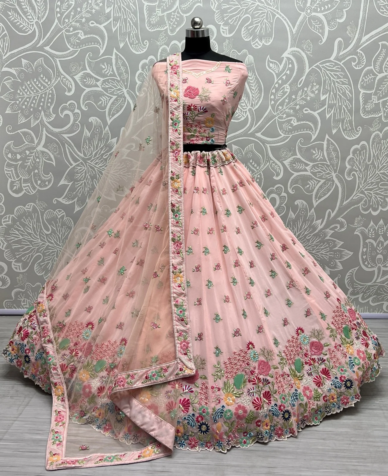 Designer Georgette Embroidered Lehenga Choli 2406 Collection