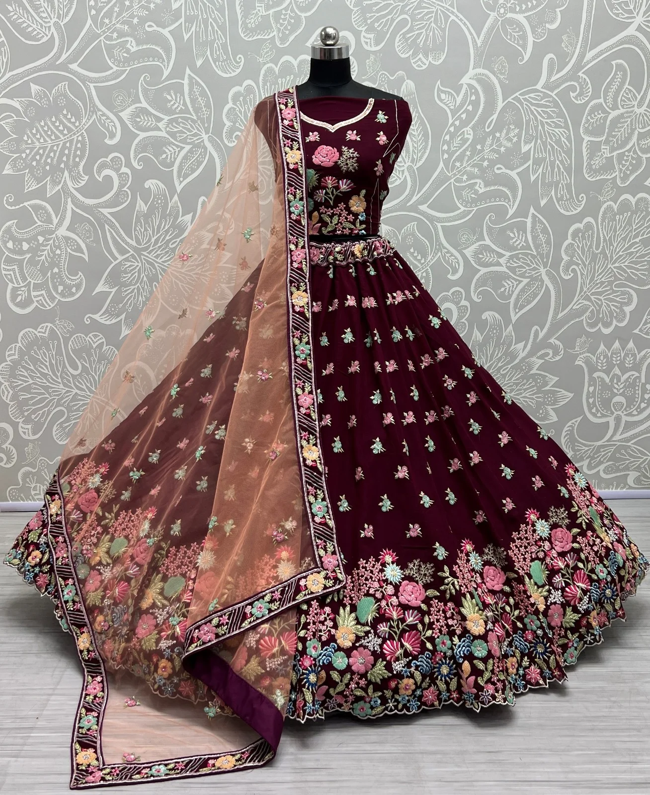 Designer Georgette Embroidered Lehenga Choli 2406 Collection