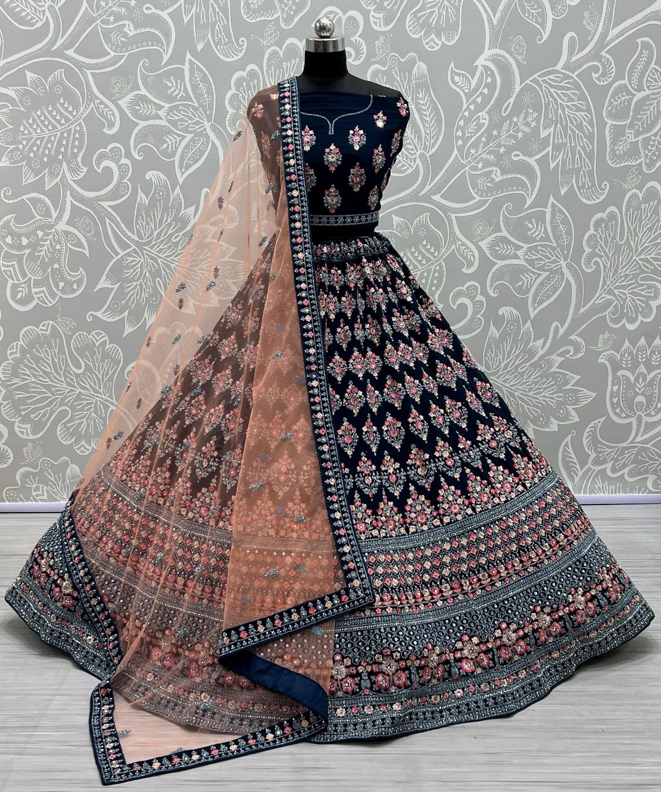 Designer Georgette Embroidered Lehenga Choli 2408 Collection