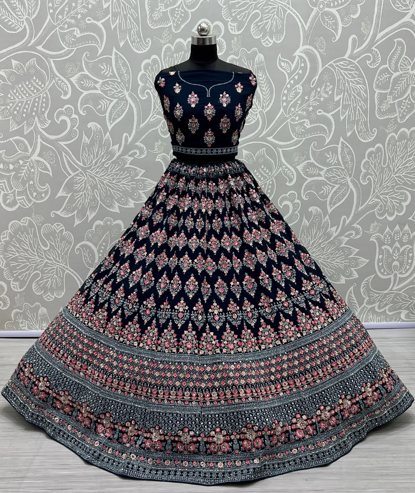 Designer Georgette Embroidered Lehenga Choli 2408 Collection