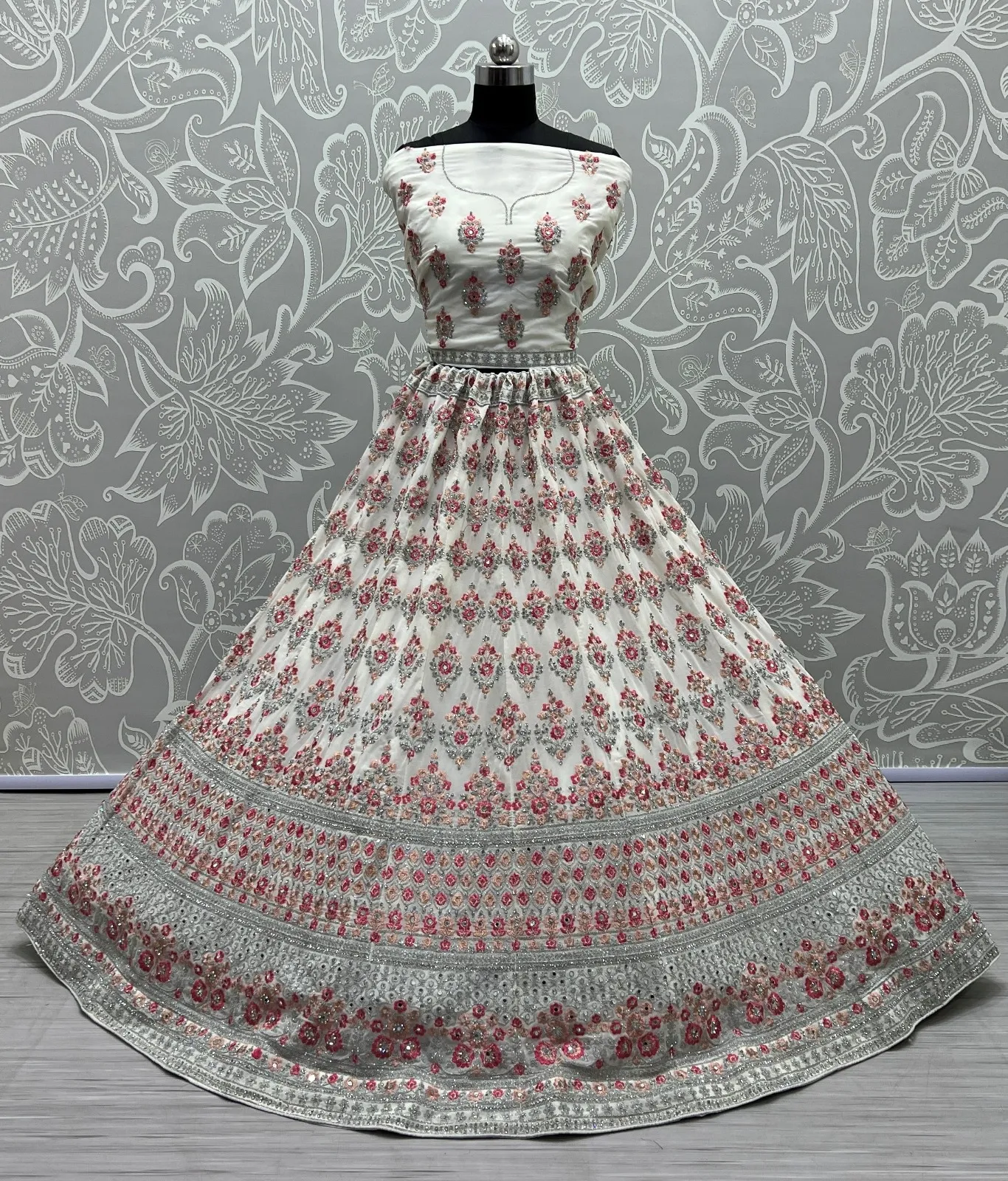 Designer Georgette Embroidered Lehenga Choli 2408 Collection
