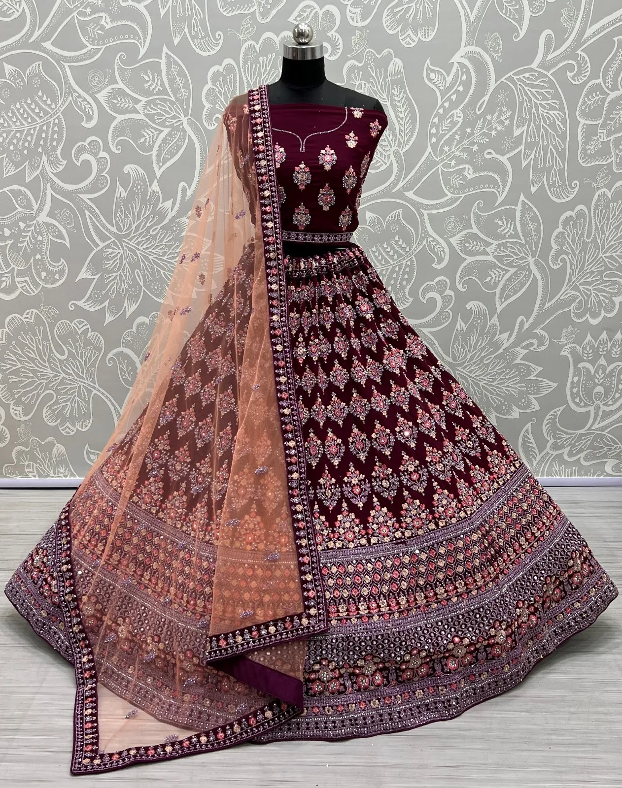 Designer Georgette Embroidered Lehenga Choli 2408 Collection