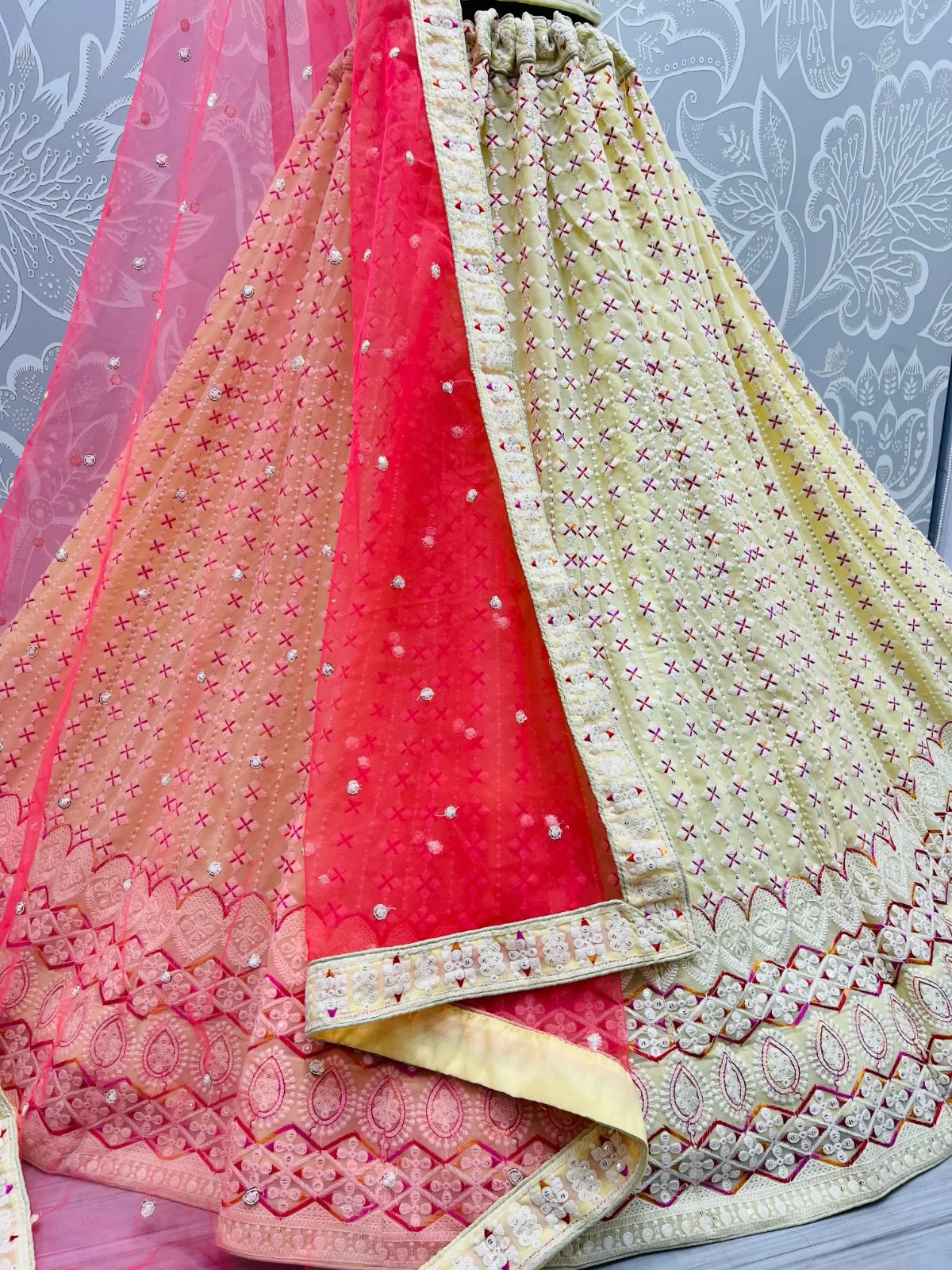 Designer Georgette Embroidered Lehenga Choli A2311-A