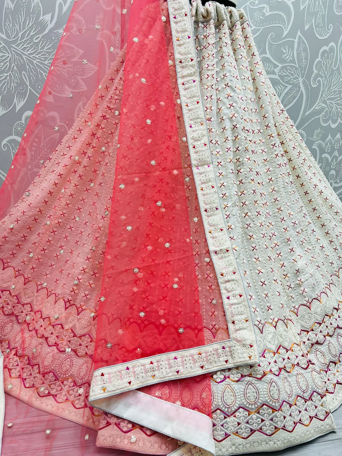 Designer Georgette Embroidered Lehenga Choli A2311-A
