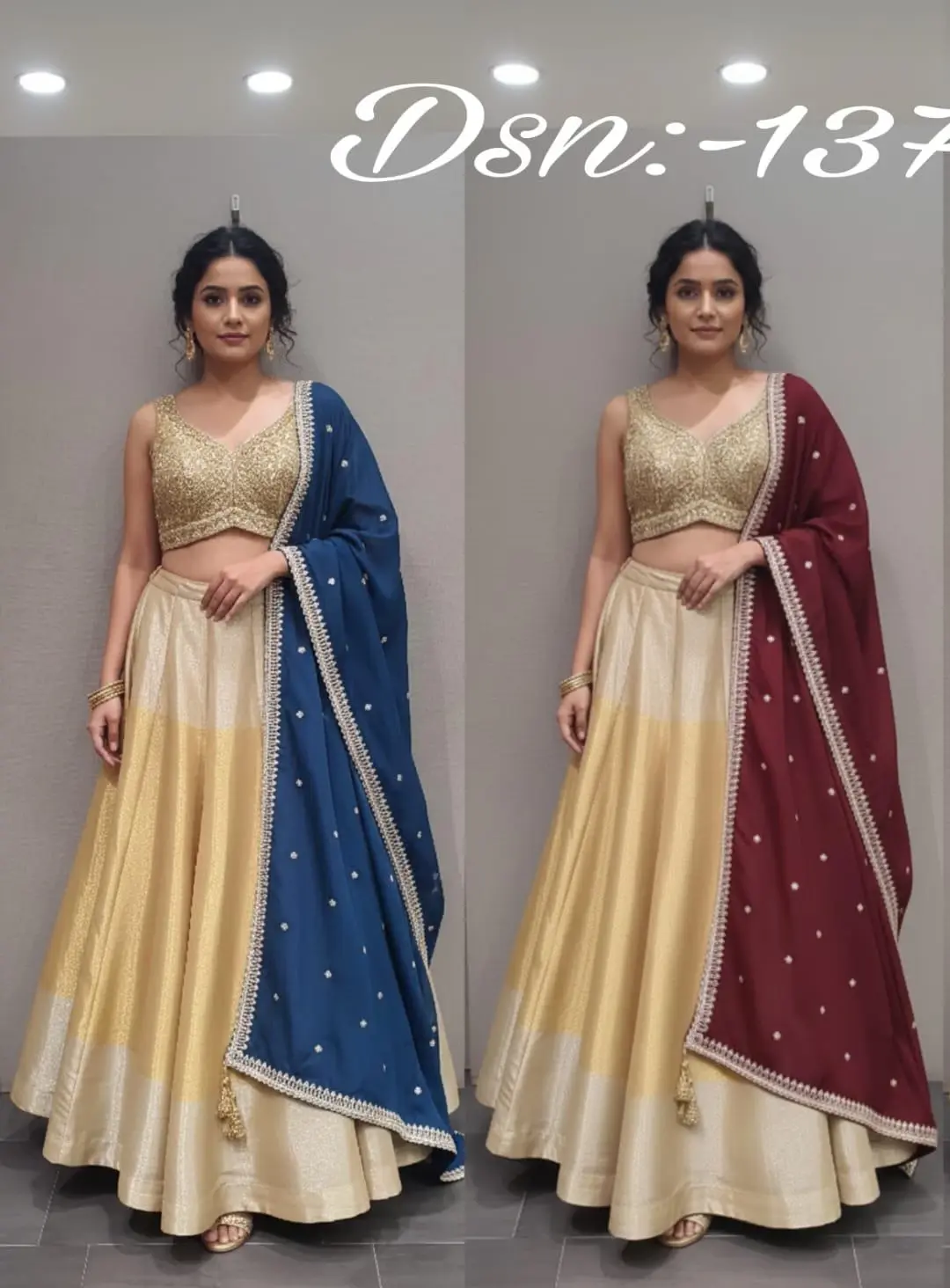 Designer Jari Fabric Lehenga Choli With Embroidery Dupatta