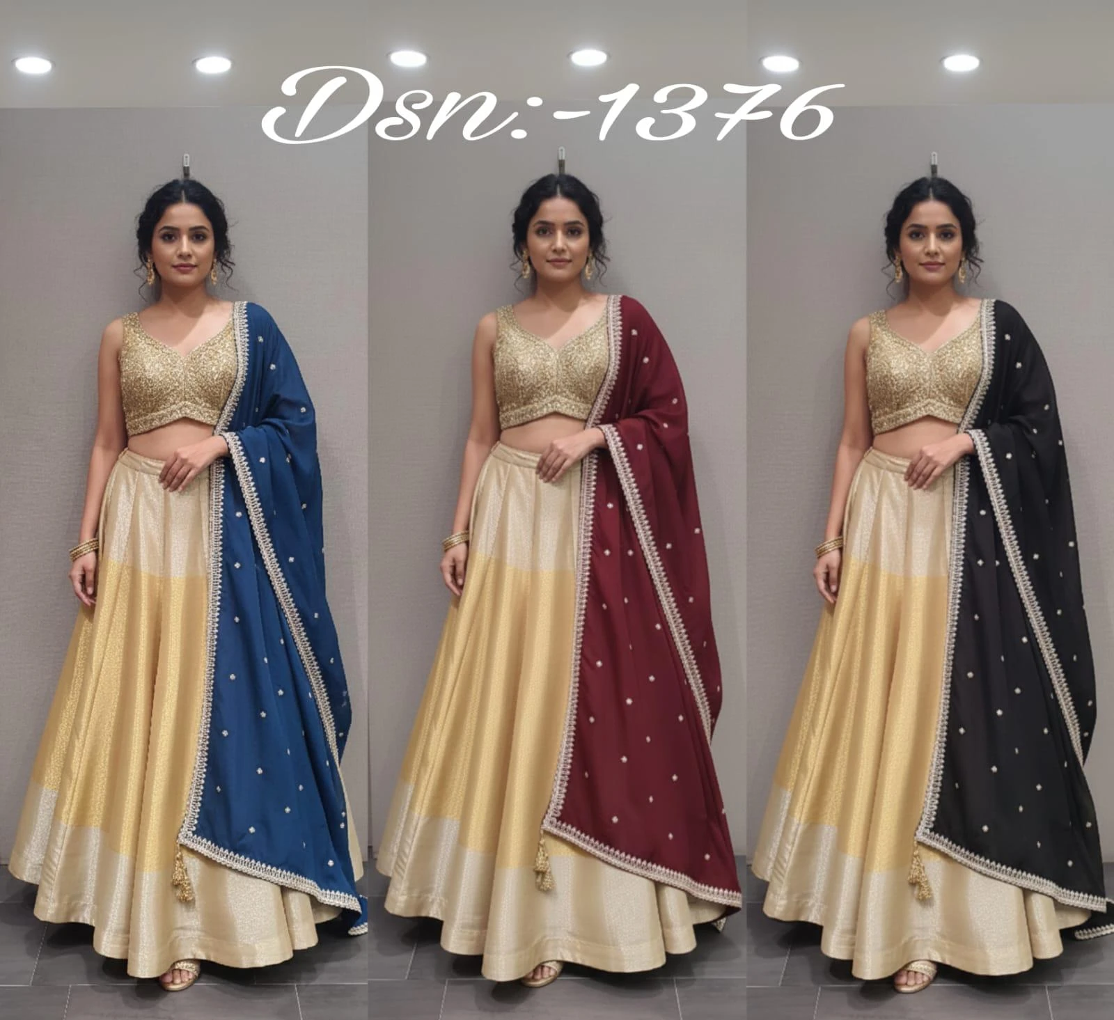 Designer Jari Fabric Lehenga Choli With Embroidery Dupatta