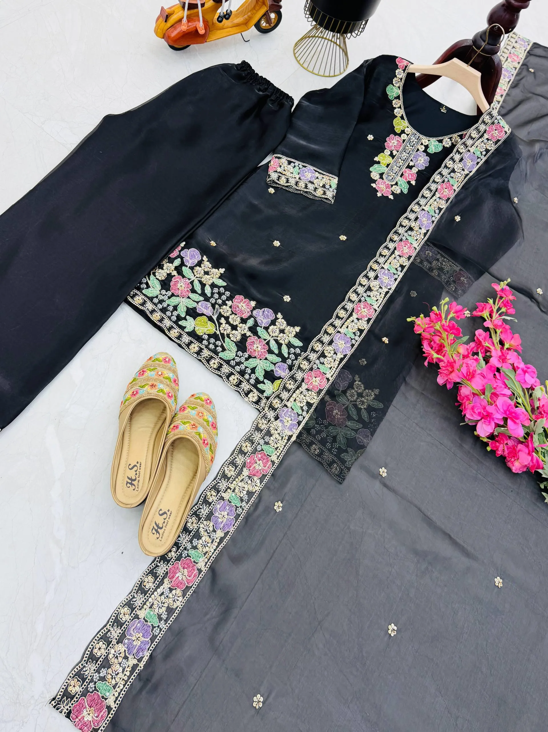 Designer Jimi Cho Palazzo Set With Dupatta