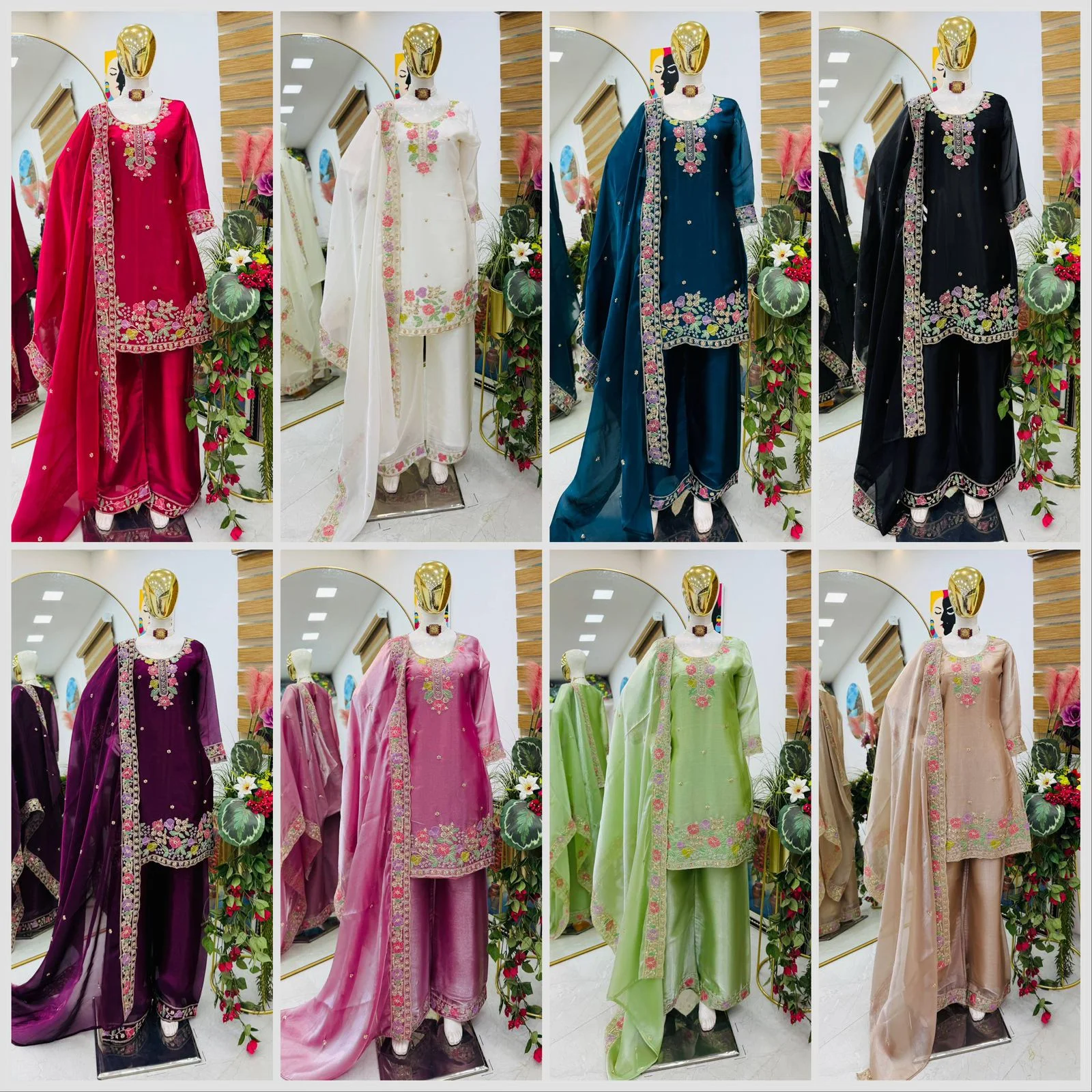 Designer Jimi Cho Palazzo Set With Dupatta