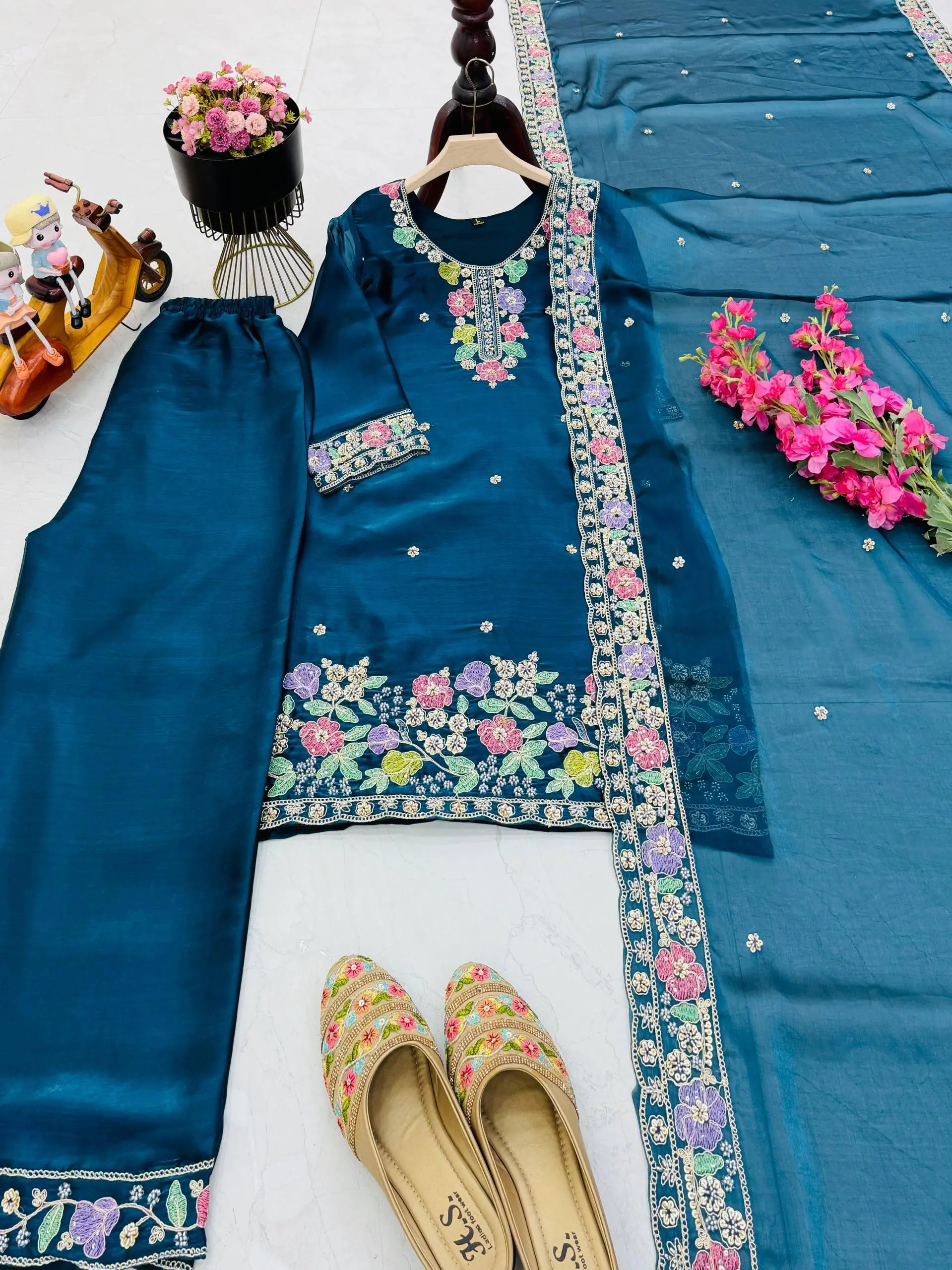 Designer Jimi Cho Palazzo Set With Dupatta
