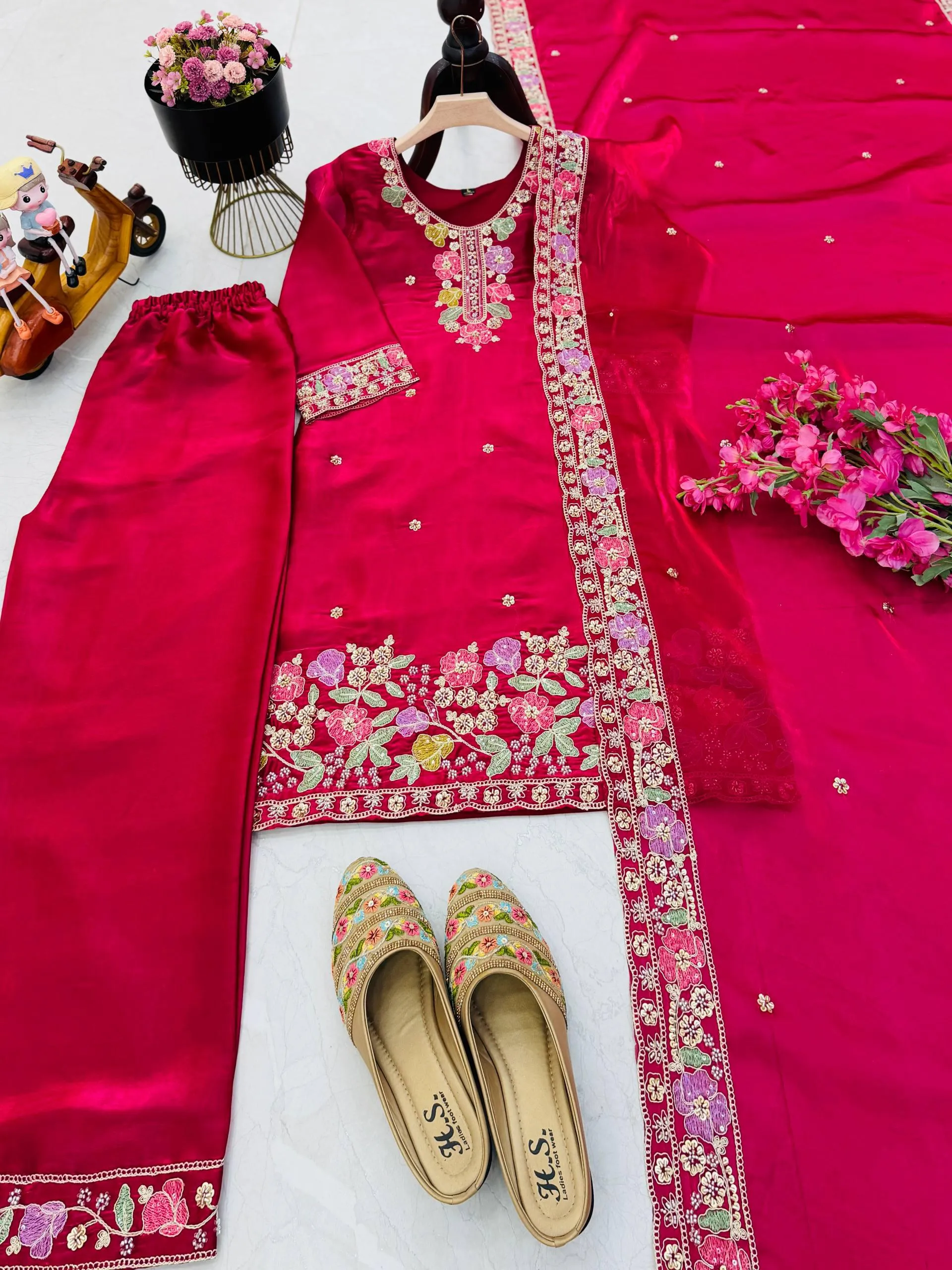Designer Jimi Cho Palazzo Set With Dupatta