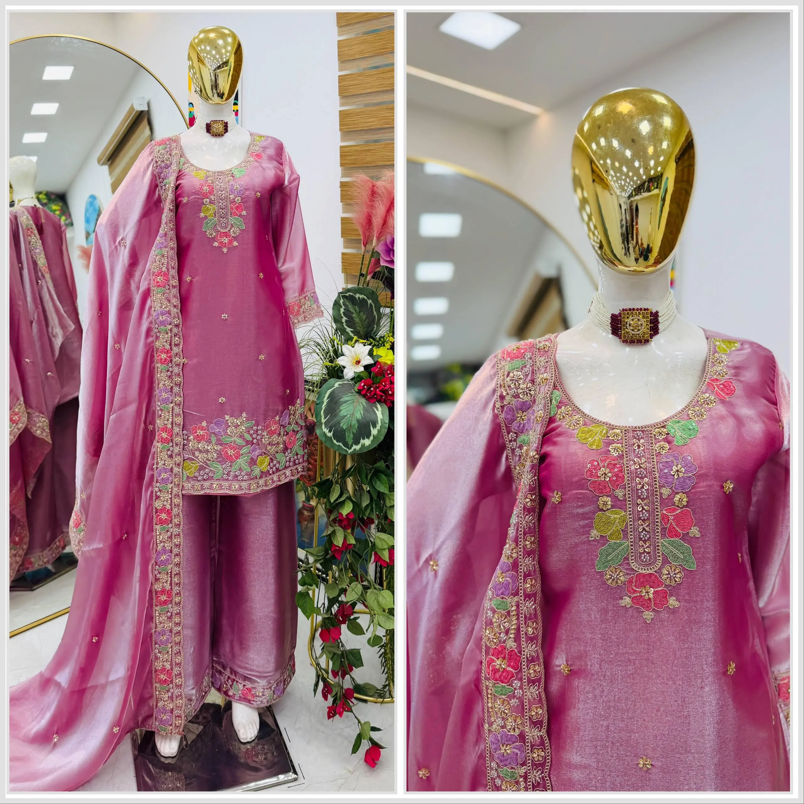 Designer Jimi Cho Palazzo Set With Dupatta