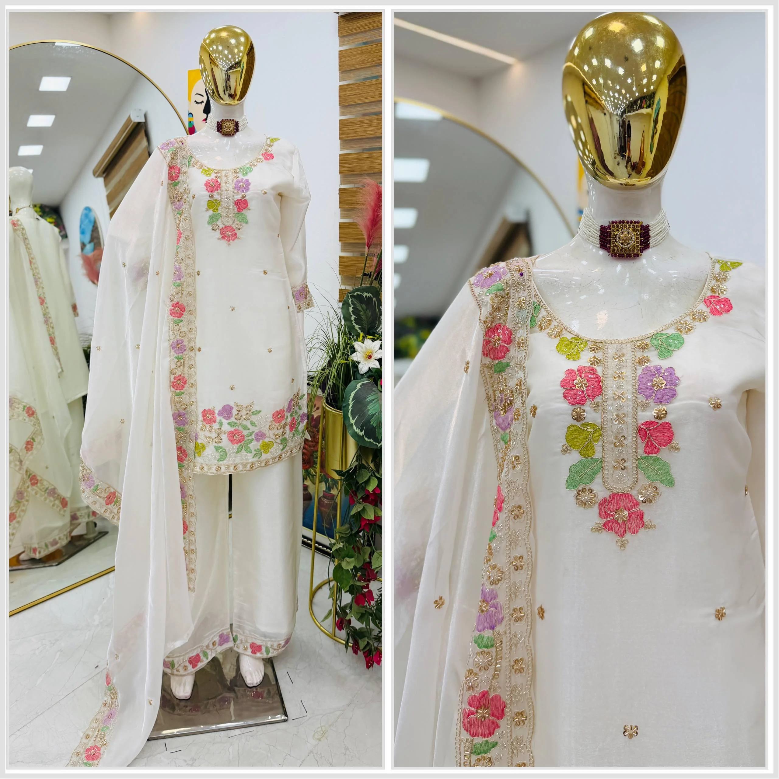 Designer Jimi Cho Palazzo Set With Dupatta