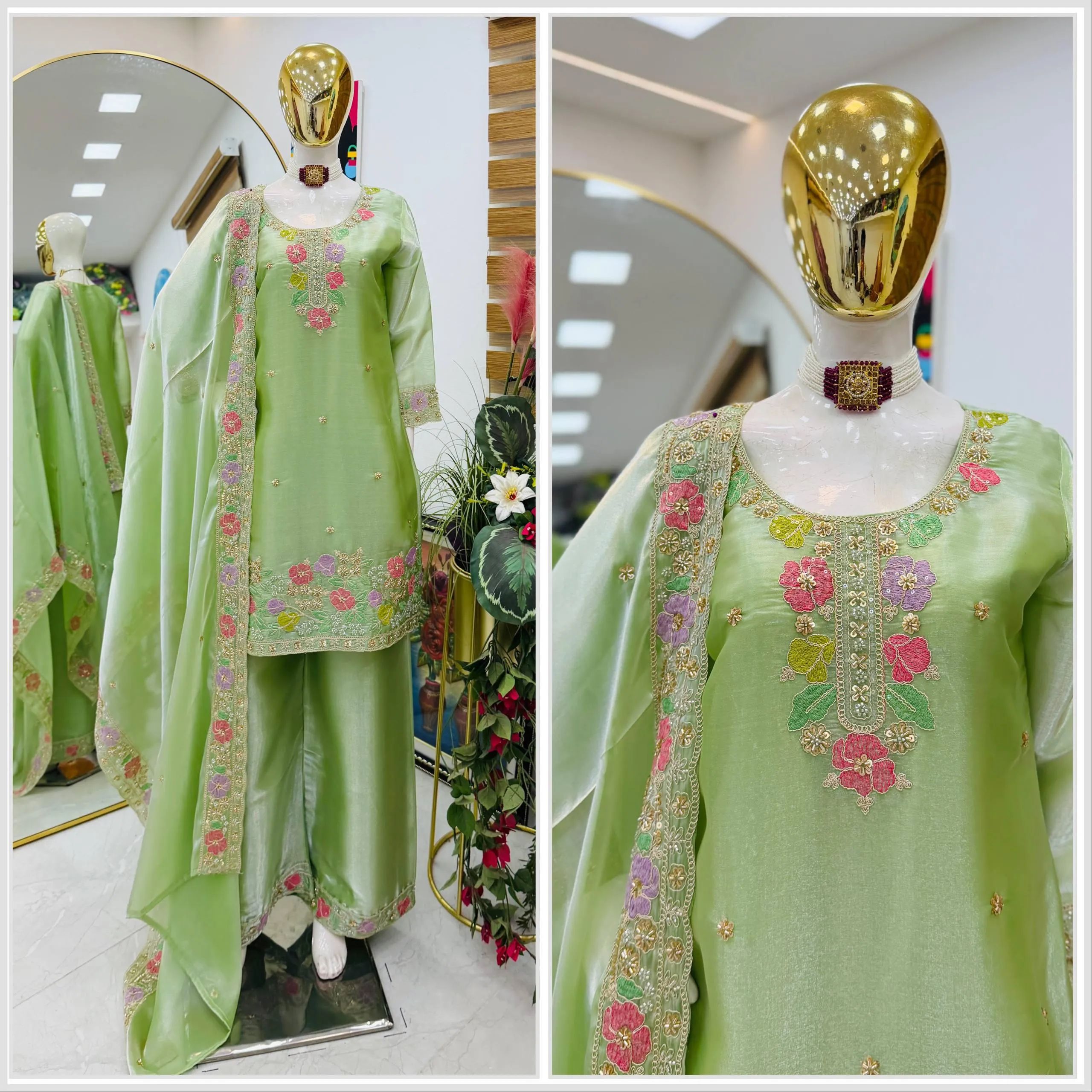 Designer Jimi Cho Palazzo Set With Dupatta