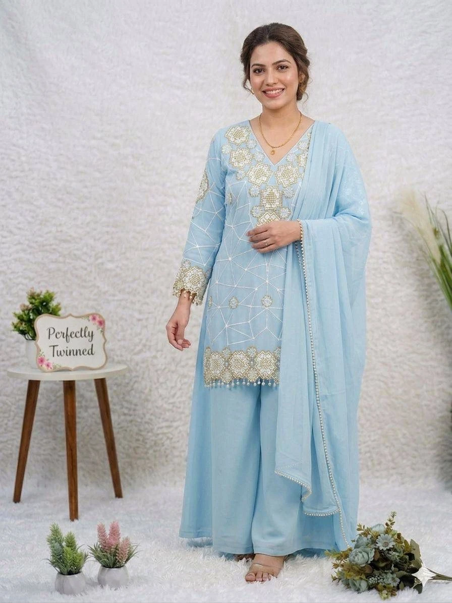 Designer Mother Georgette Palazzo Set