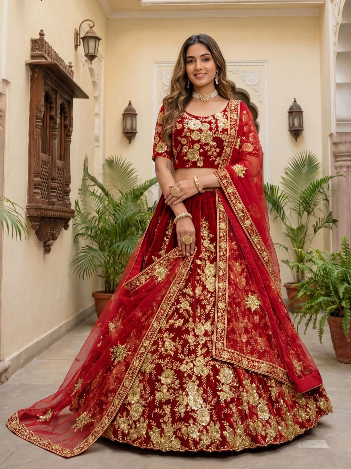 Designer Multi Thread Embroidered Lehenga Choli