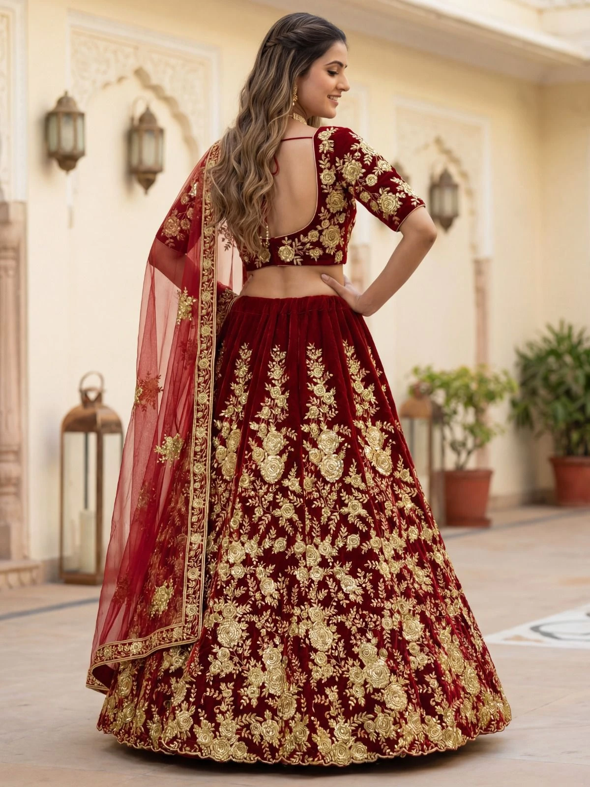 Designer Multi Thread Embroidered Lehenga Choli