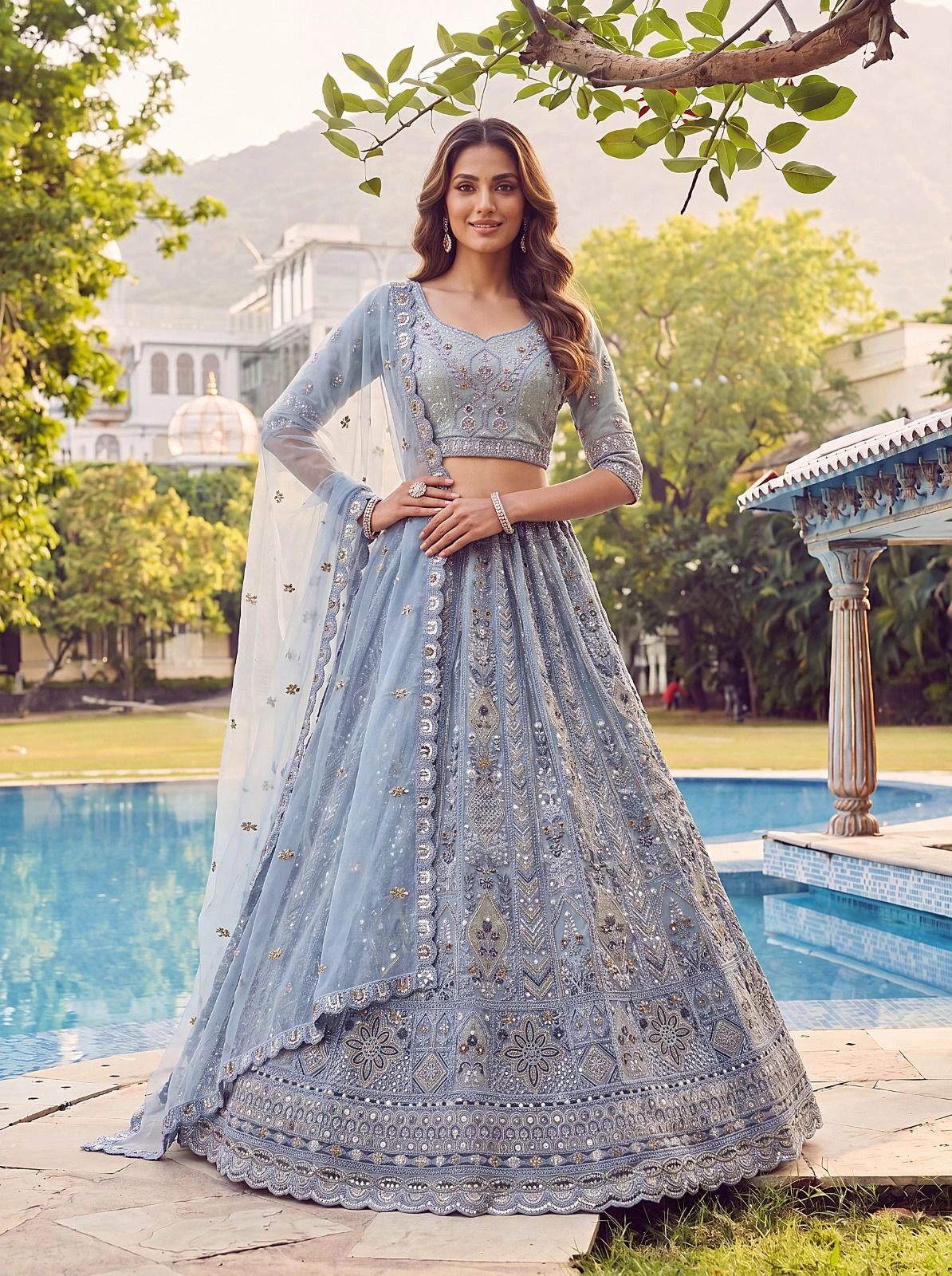Designer Net Lehenga Choli 3020 Collection