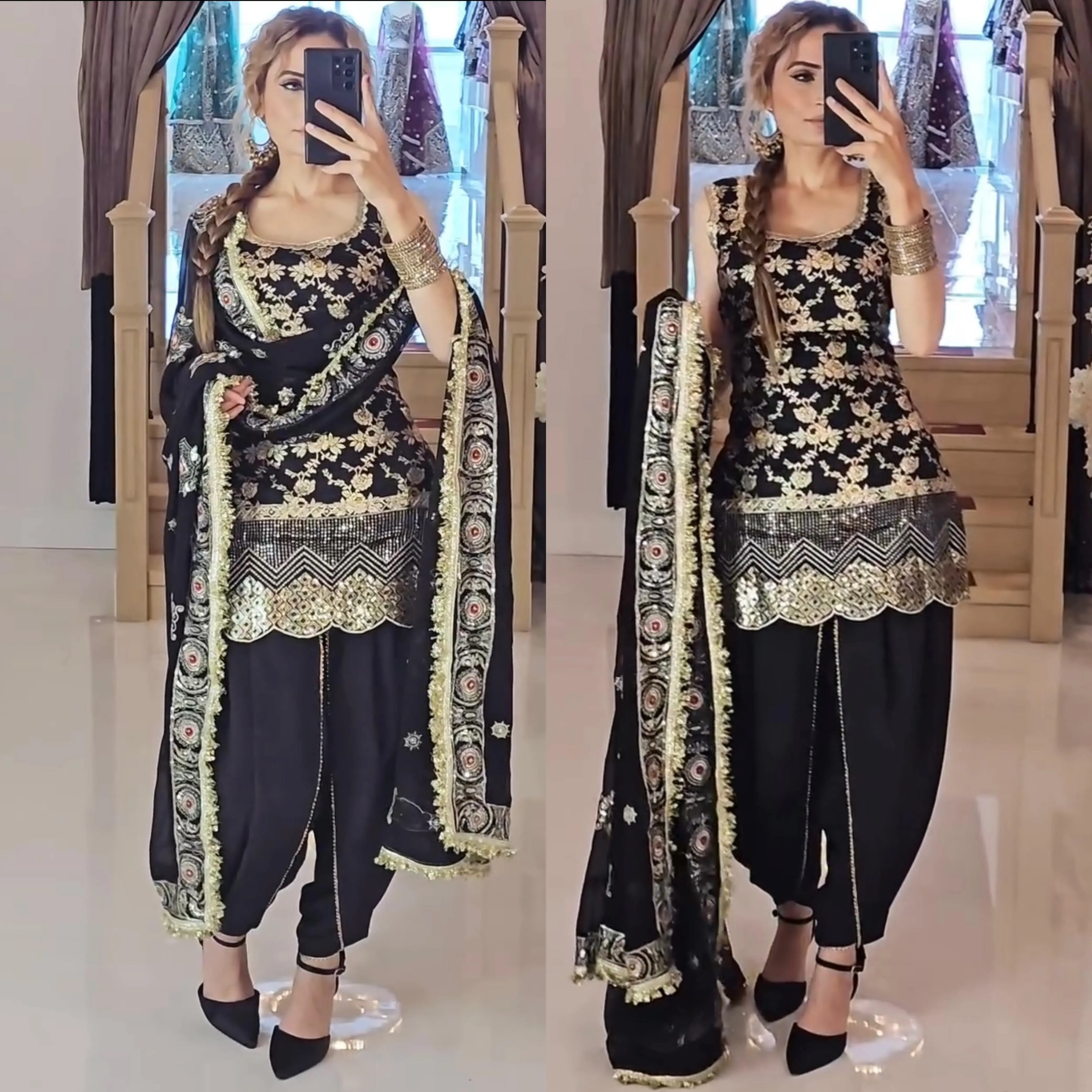 Designer Party Wear Dhoti Suit
