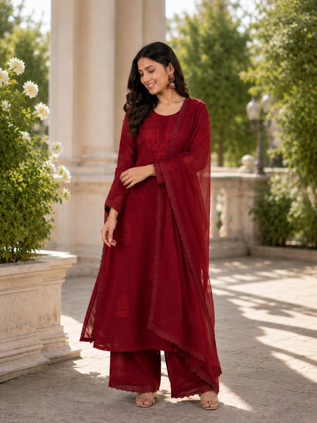 Designer Party Wear Fox Blooming Georgette Palazzo Set Collection