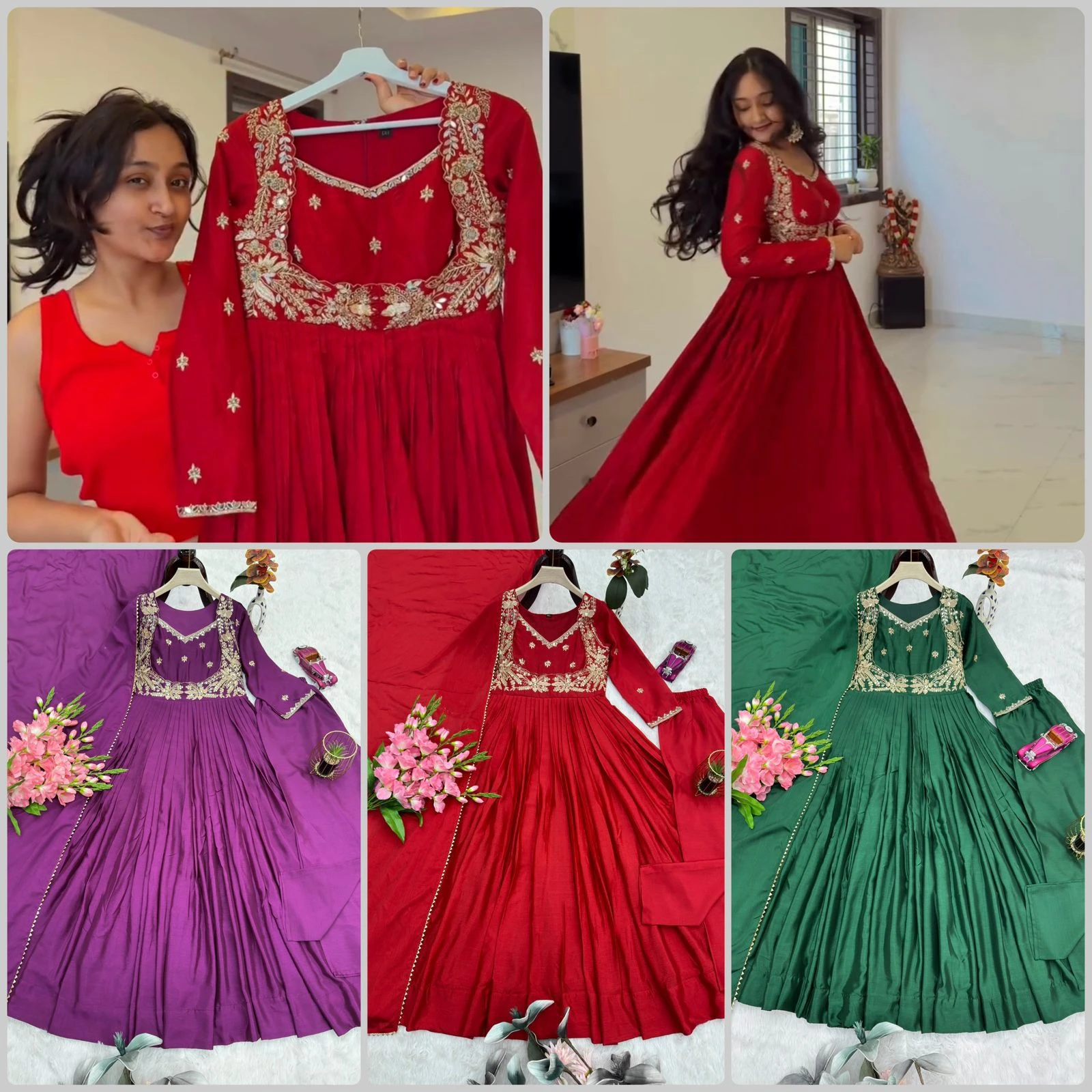 Designer Party Wear Gown Pant Dupatta Collection