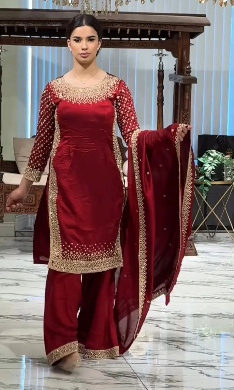Designer Party Wear Sharara Suit Set