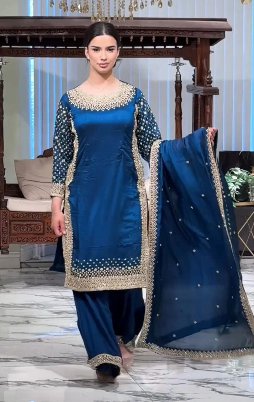 Designer Party Wear Sharara Suit Set