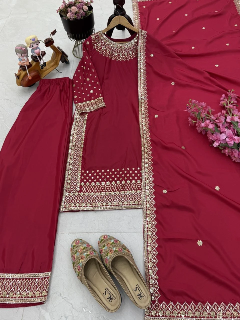 Designer Party Wear Sharara Suit Set