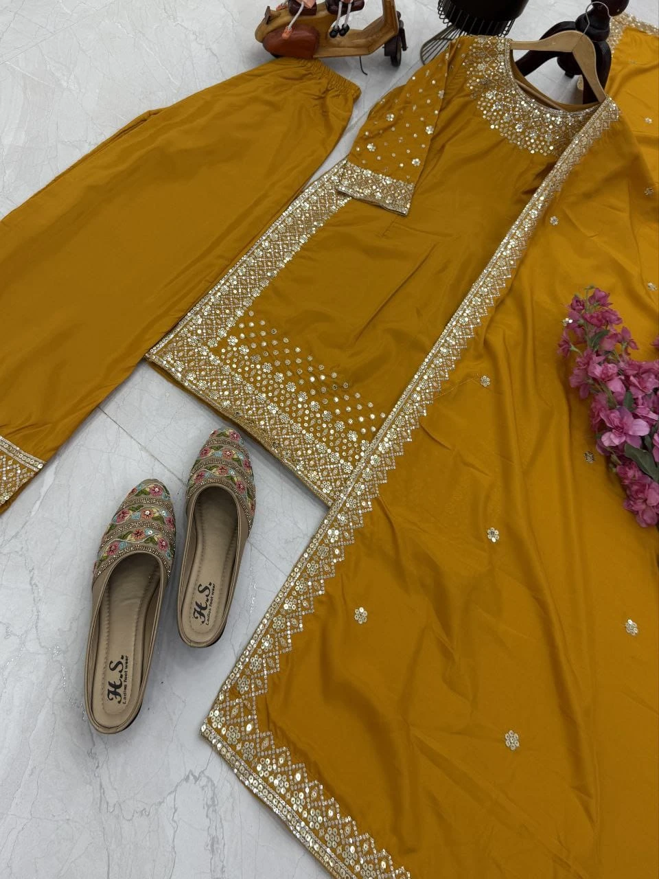 Designer Party Wear Sharara Suit Set