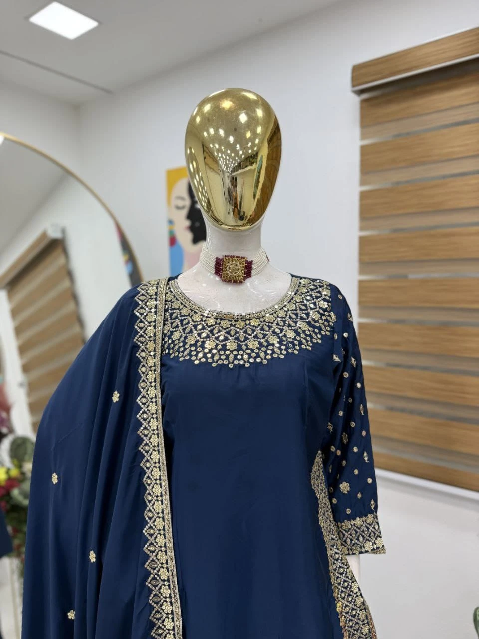 Designer Party Wear Sharara Suit Set