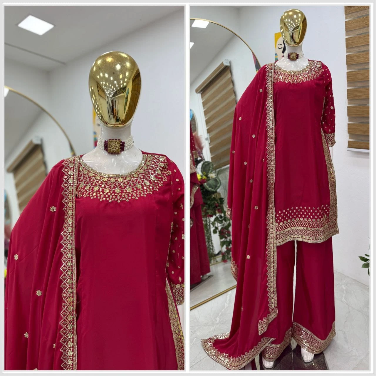 Designer Party Wear Sharara Suit Set