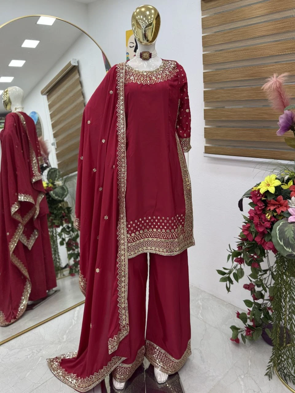 Designer Party Wear Sharara Suit Set