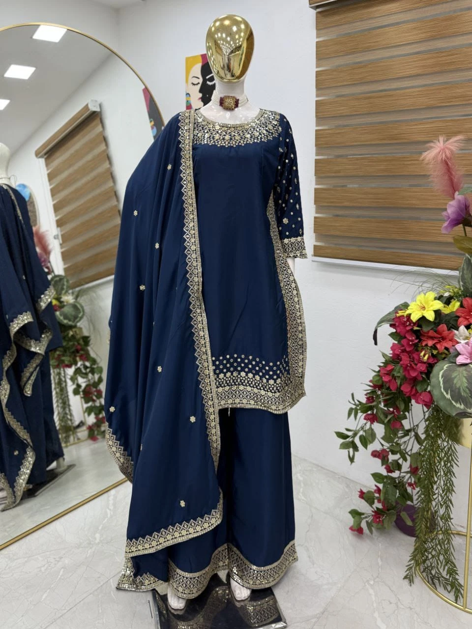 Designer Party Wear Sharara Suit Set