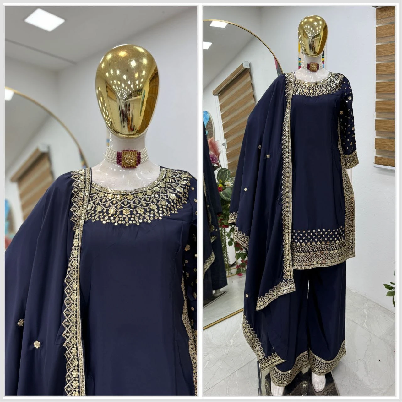 Designer Party Wear Sharara Suit Set