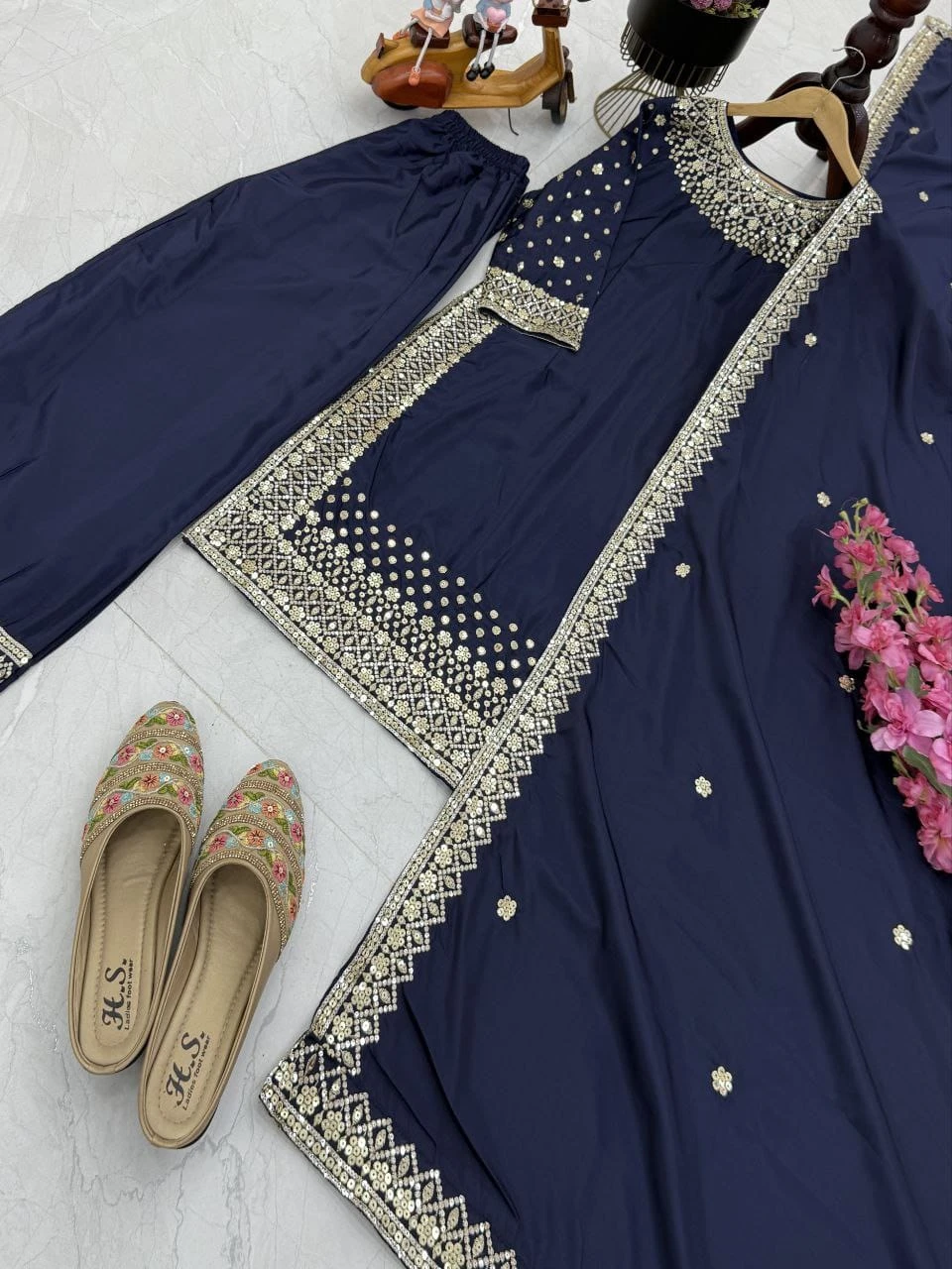 Designer Party Wear Sharara Suit Set