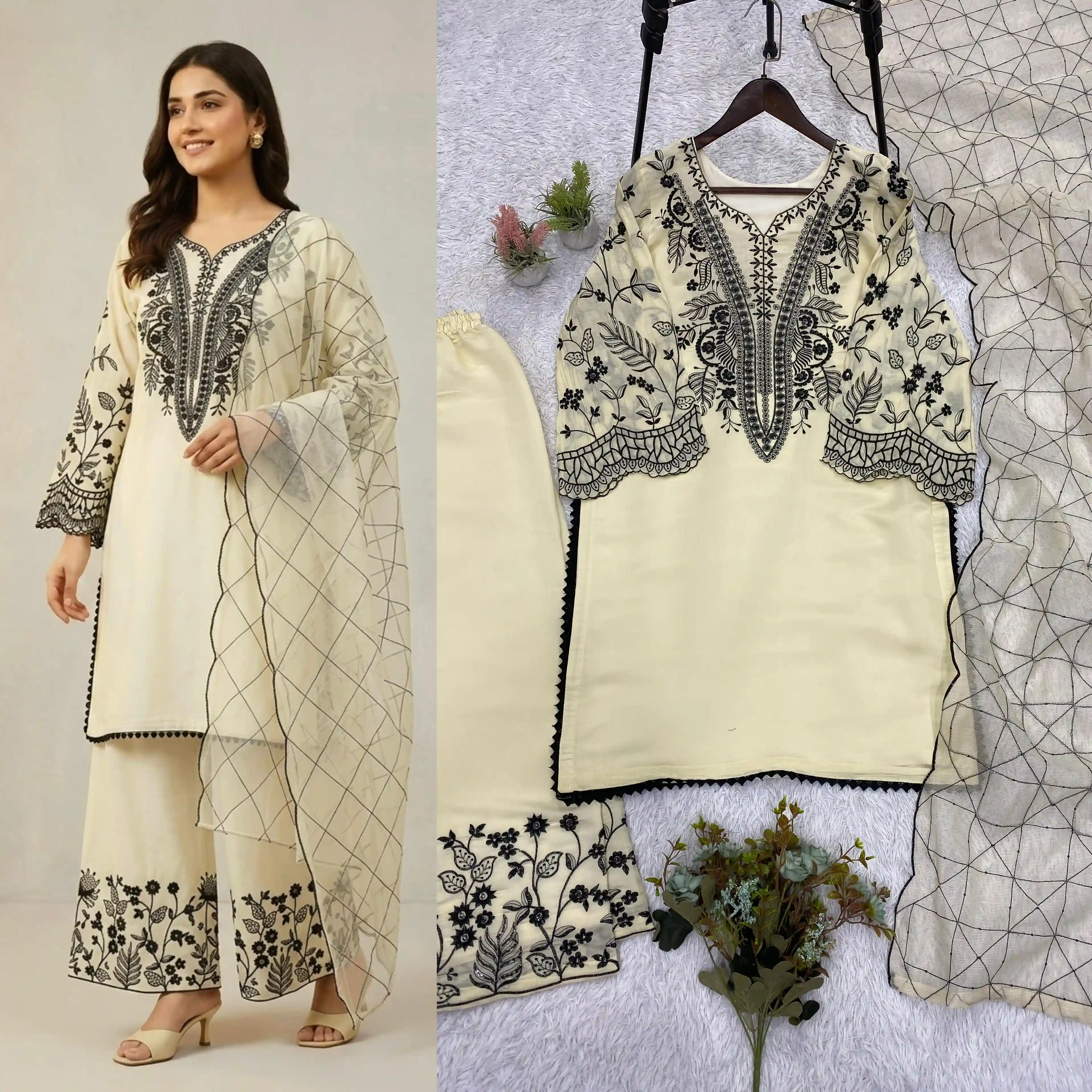 Designer Sequence Embroidered Palazzo Suit Collection