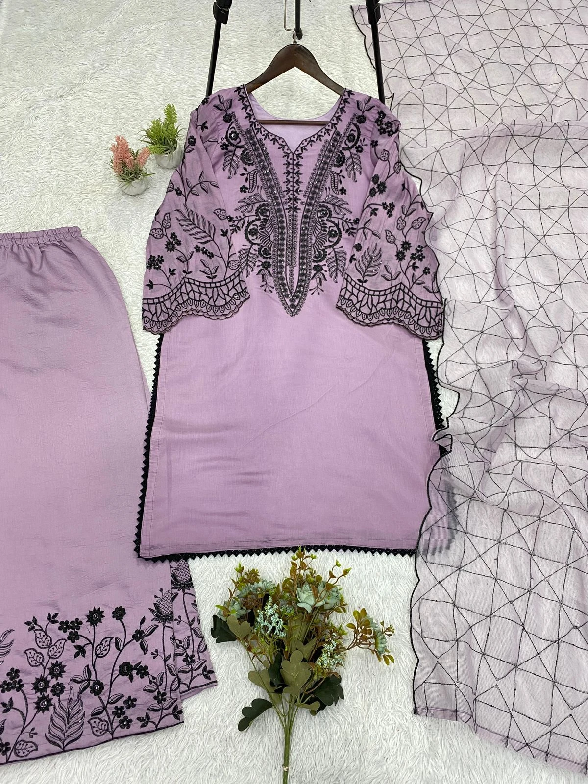Designer Sequence Embroidered Palazzo Suit Collection