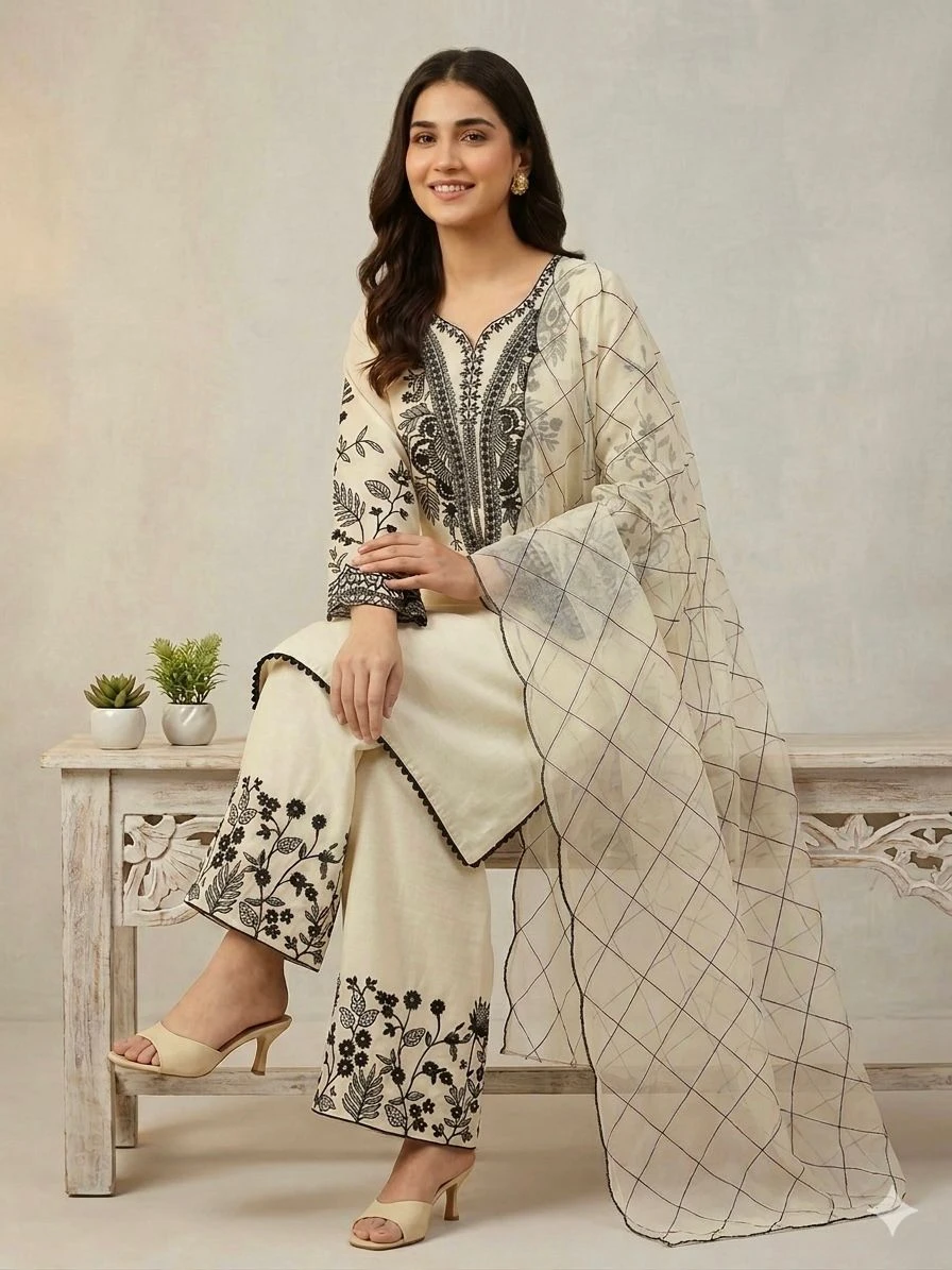 Designer Sequence Embroidered Palazzo Suit Collection