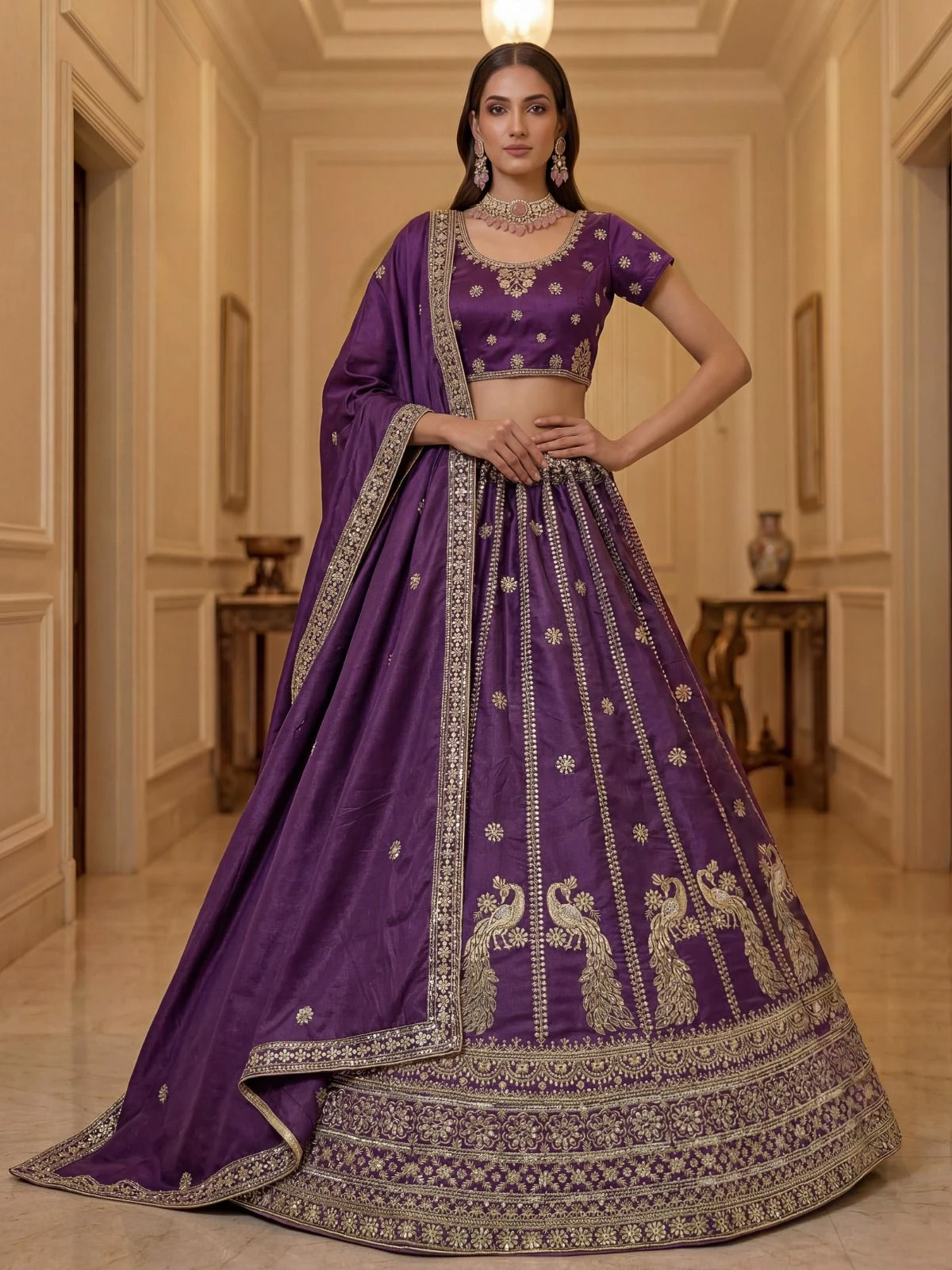Designer Silk Lehenga Choli 3024 Collection