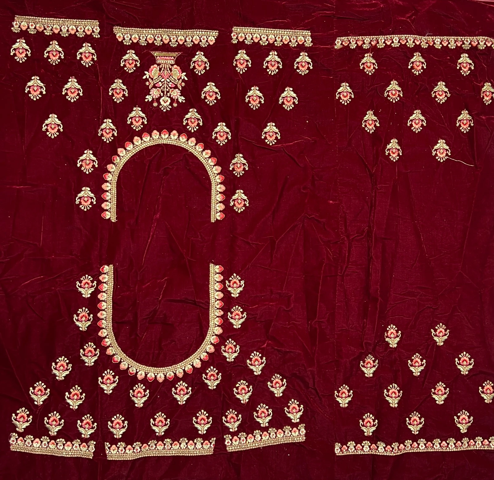 Designer Velvet Bridal Lehenga Choli Collection 2437