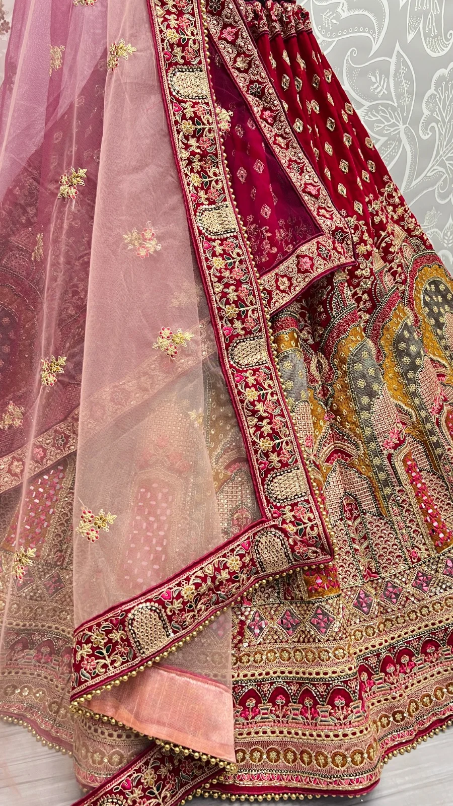 Designer Velvet Handwork Lehenga Choli 2404 Collection