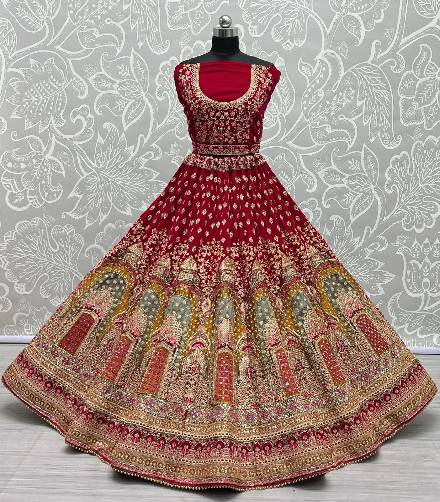 Designer Velvet Handwork Lehenga Choli 2404 Collection