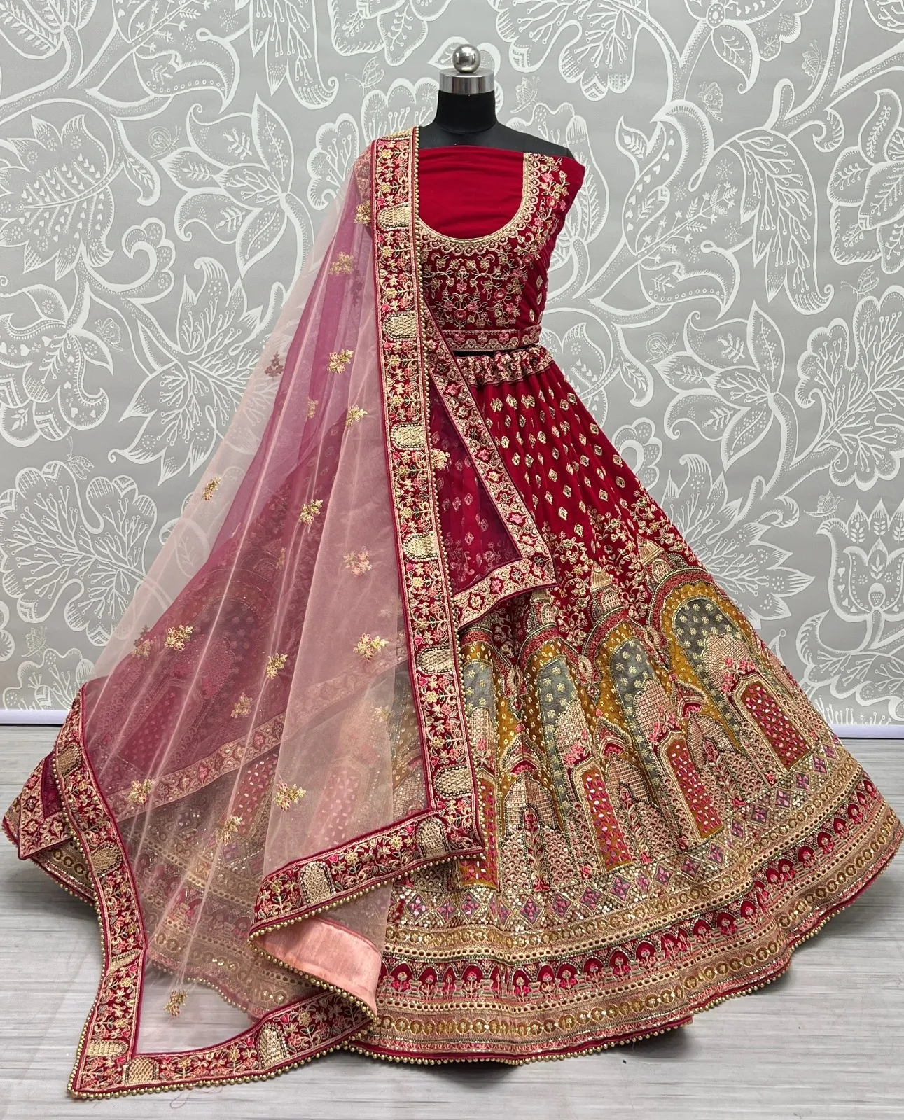 Designer Velvet Handwork Lehenga Choli 2404 Collection