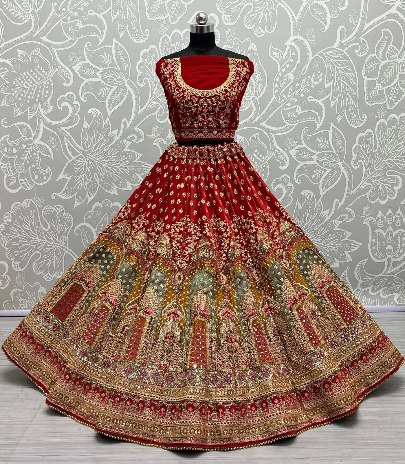 Designer Velvet Handwork Lehenga Choli 2404 Collection