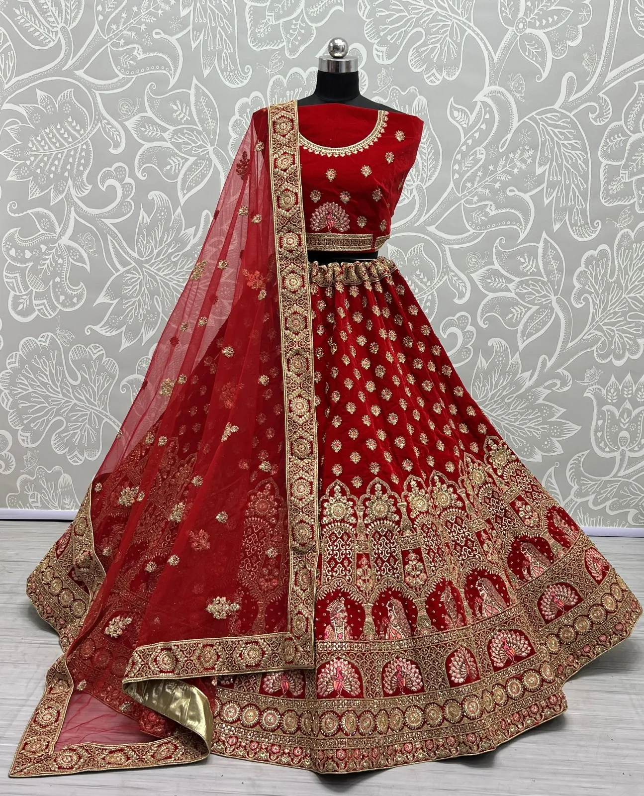 Designer Velvet Lehenga Choli Collection 2442