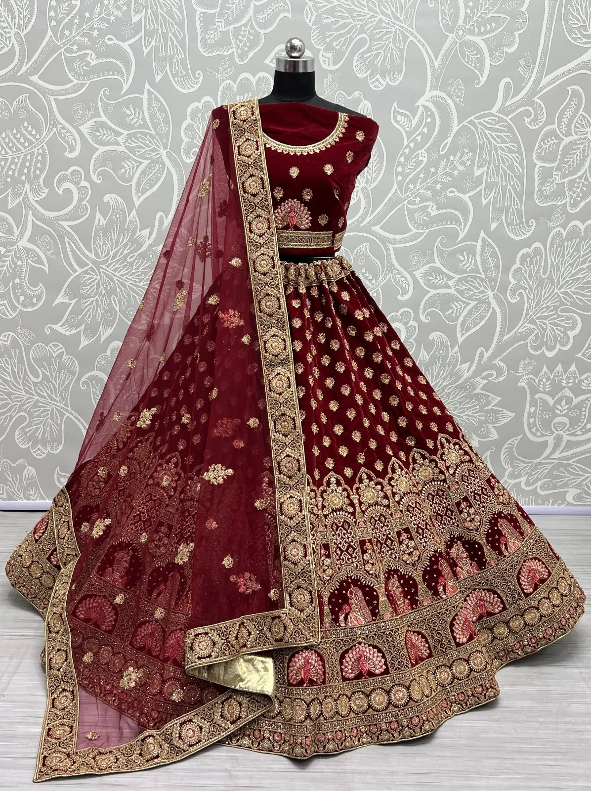 Designer Velvet Lehenga Choli Collection 2442