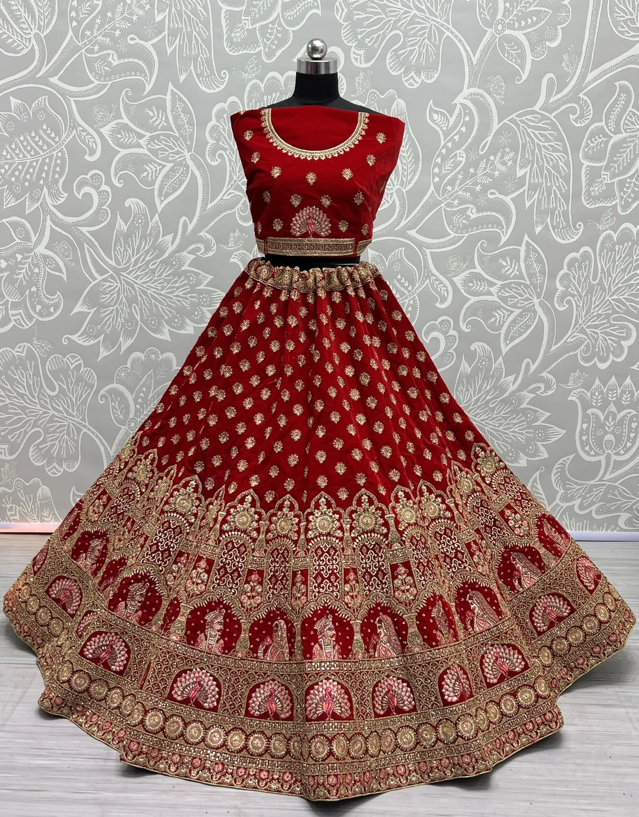Designer Velvet Lehenga Choli Collection 2442